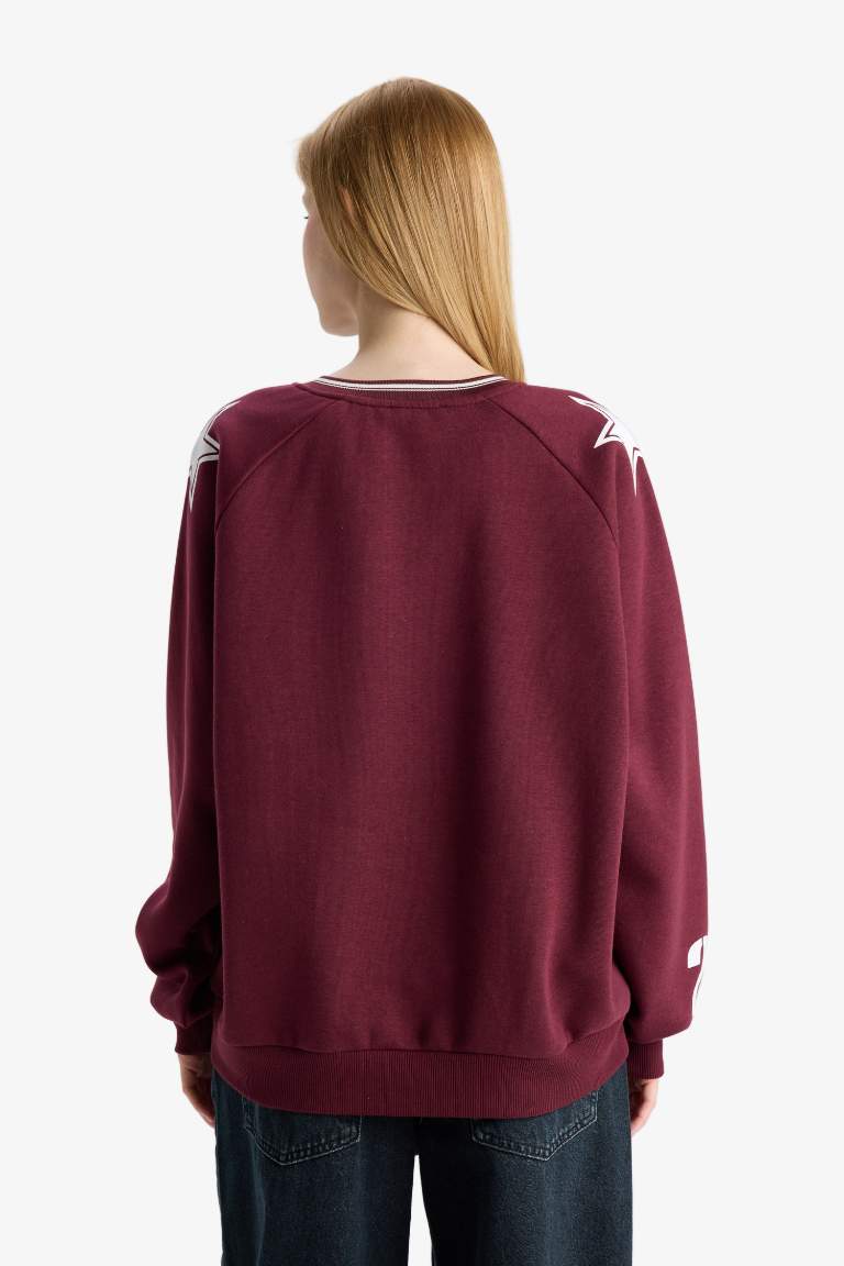 Oversize Fit Printed Sweatshirt