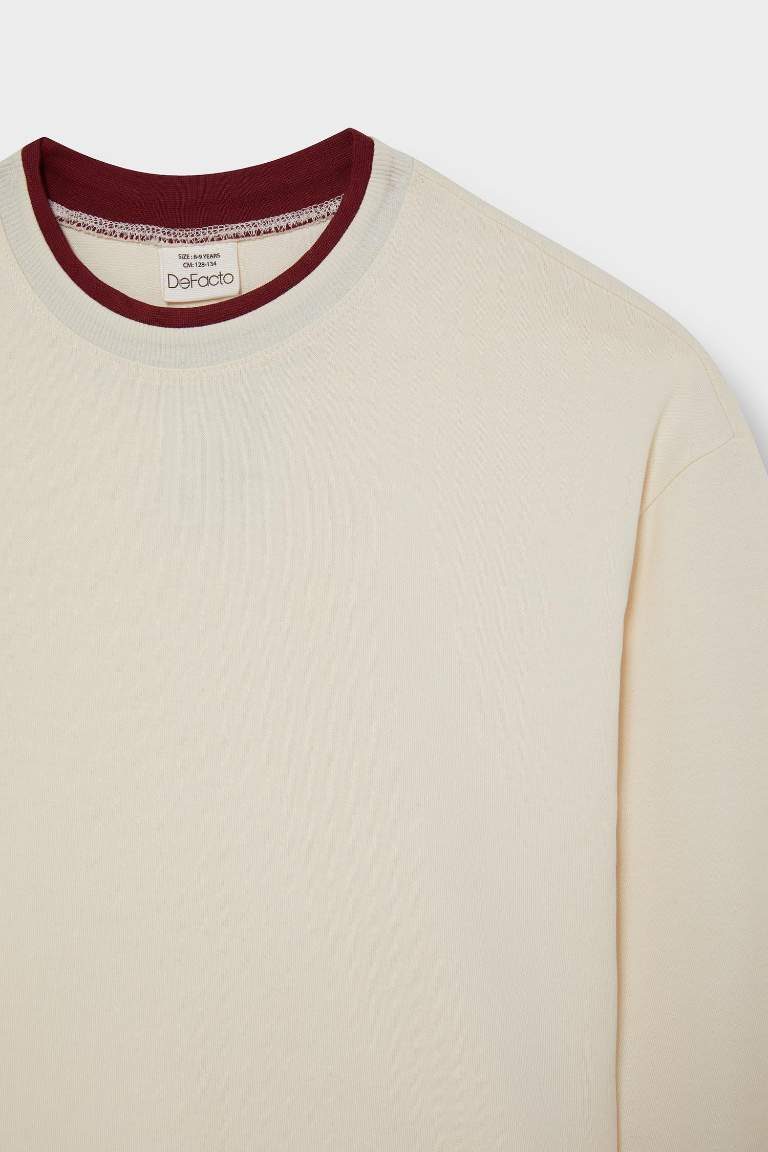 Girl Relax Fit Crew Neck Long Sleeve T-Shirt