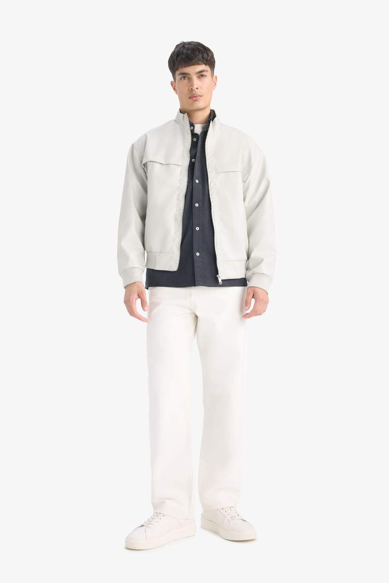 Oversize Fit Faux Leather Jacket