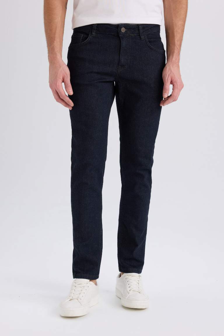 Pantalon Jean Pedro taille normale à coupe slim