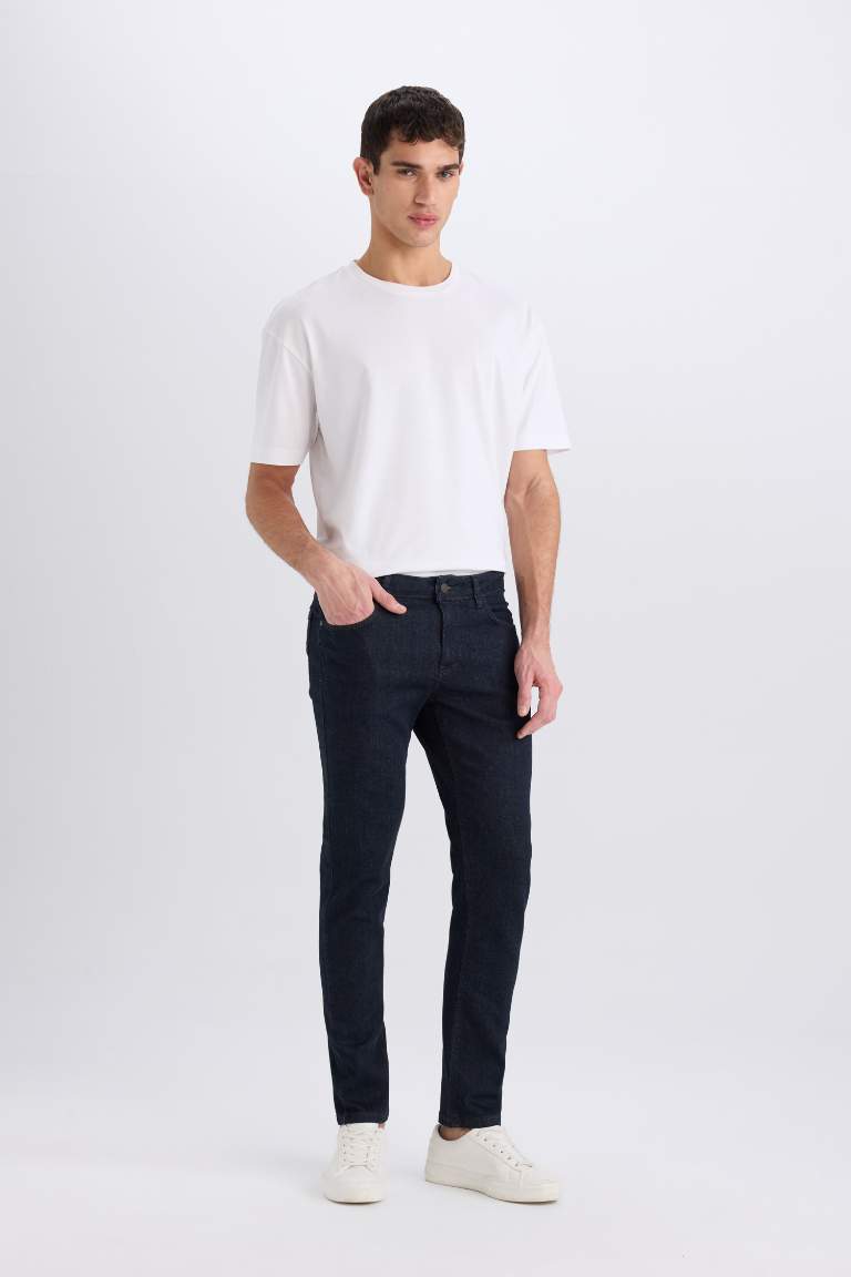 Pantalon Jean Pedro taille normale à coupe slim