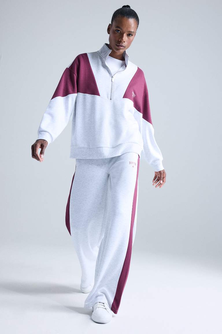 Мужские спортивные брюки DeFactoFit NBA Boston Celtics Wide Leg с широкими штанинами, карманами, стандартной длиной и из дайвинг-ткани
