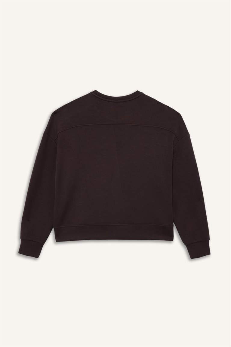 DeFactoFit Oversize Loose Fit Modal Sports Sweatshirt