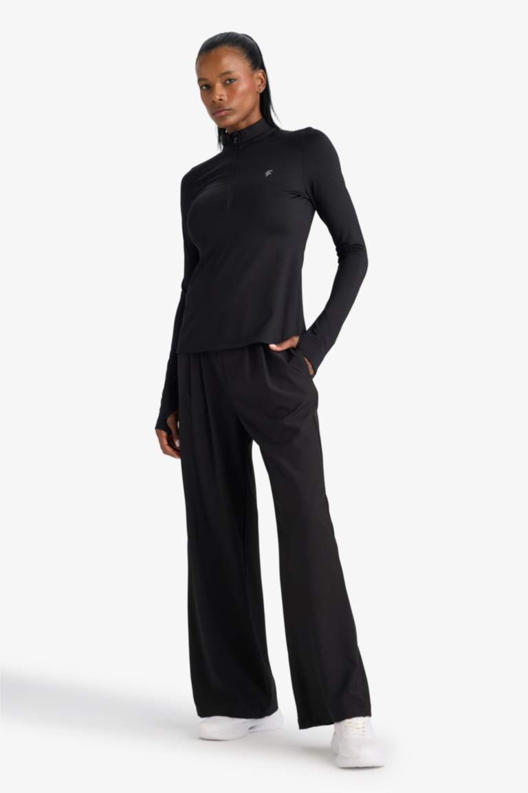 DeFactoFit Wide Leg Elastic Waist Woven Trousers