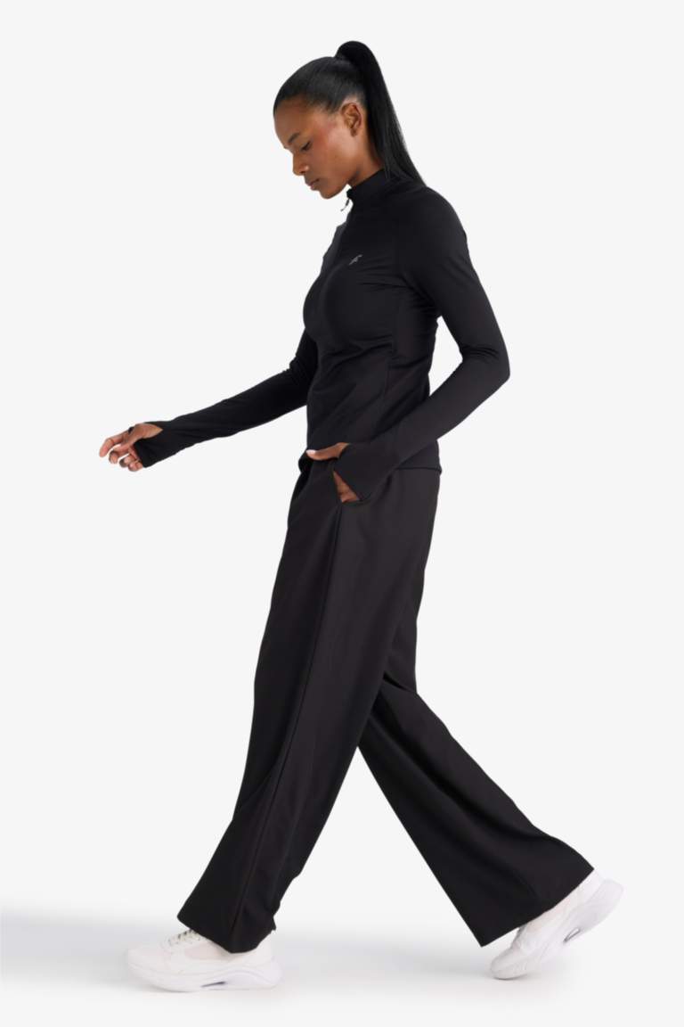DeFactoFit Wide Leg Elastic Waist Woven Trousers