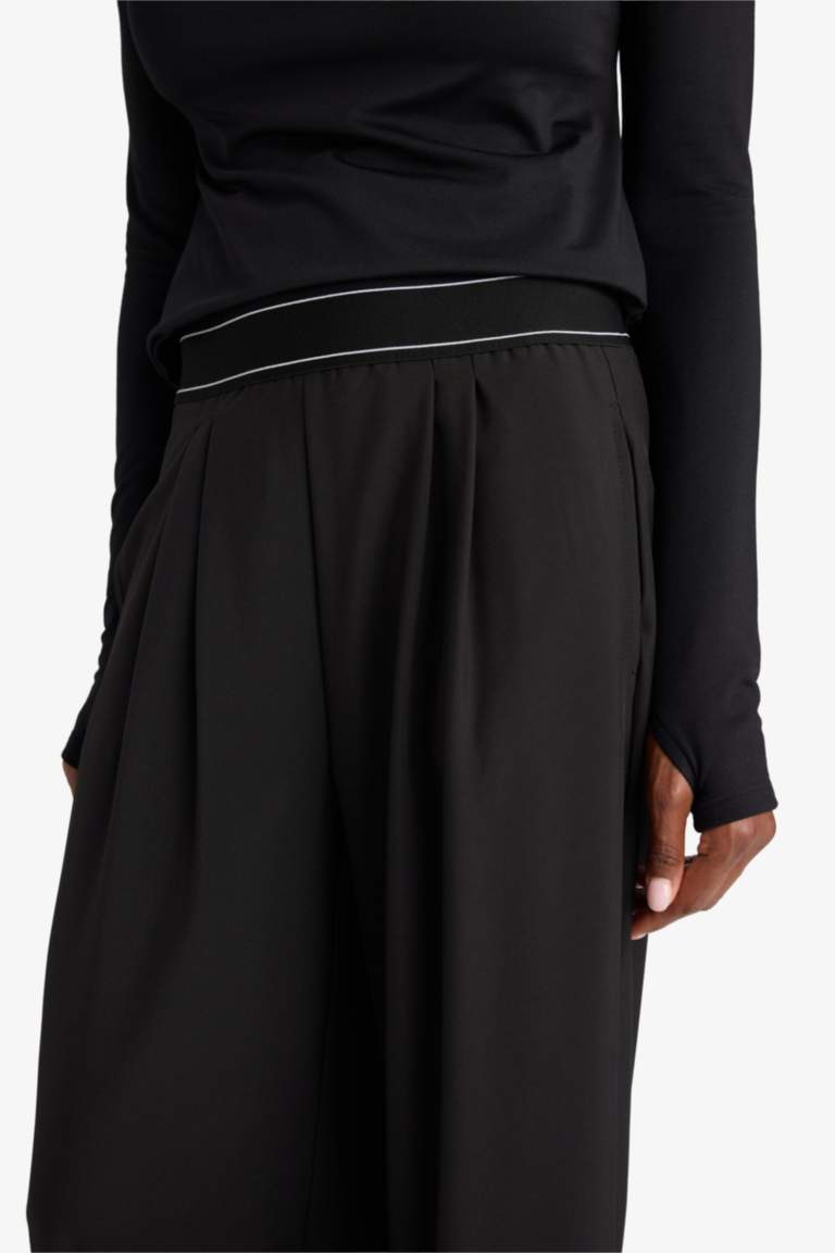 DeFactoFit Wide Leg Elastic Waist Woven Trousers