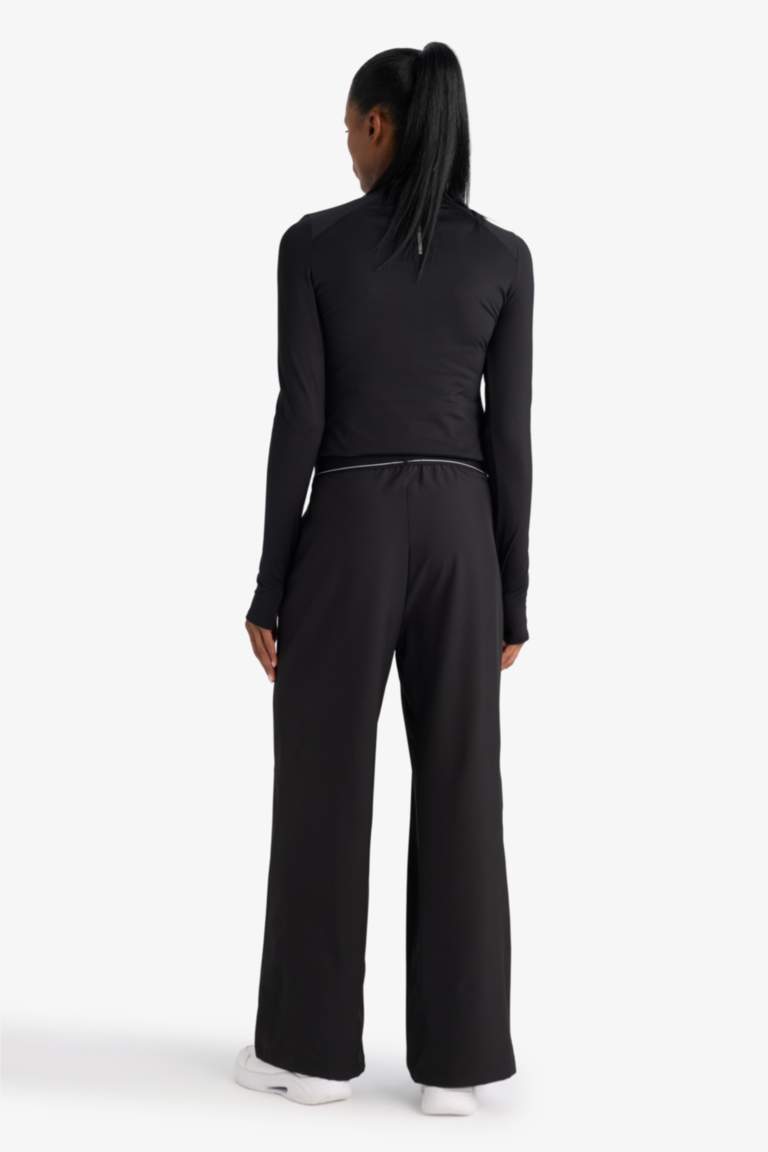 DeFactoFit Wide Leg Elastic Waist Woven Trousers