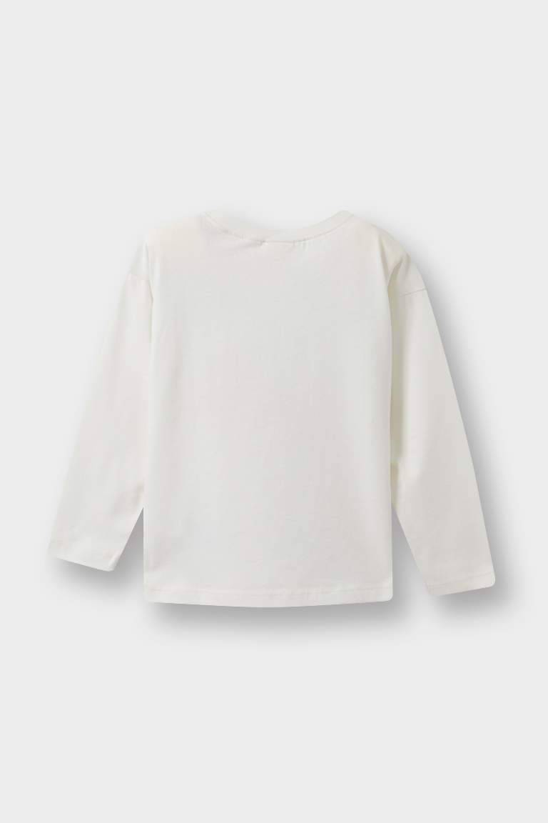 Baby Girl Crew Neck Floral Long Sleeve T-Shirt