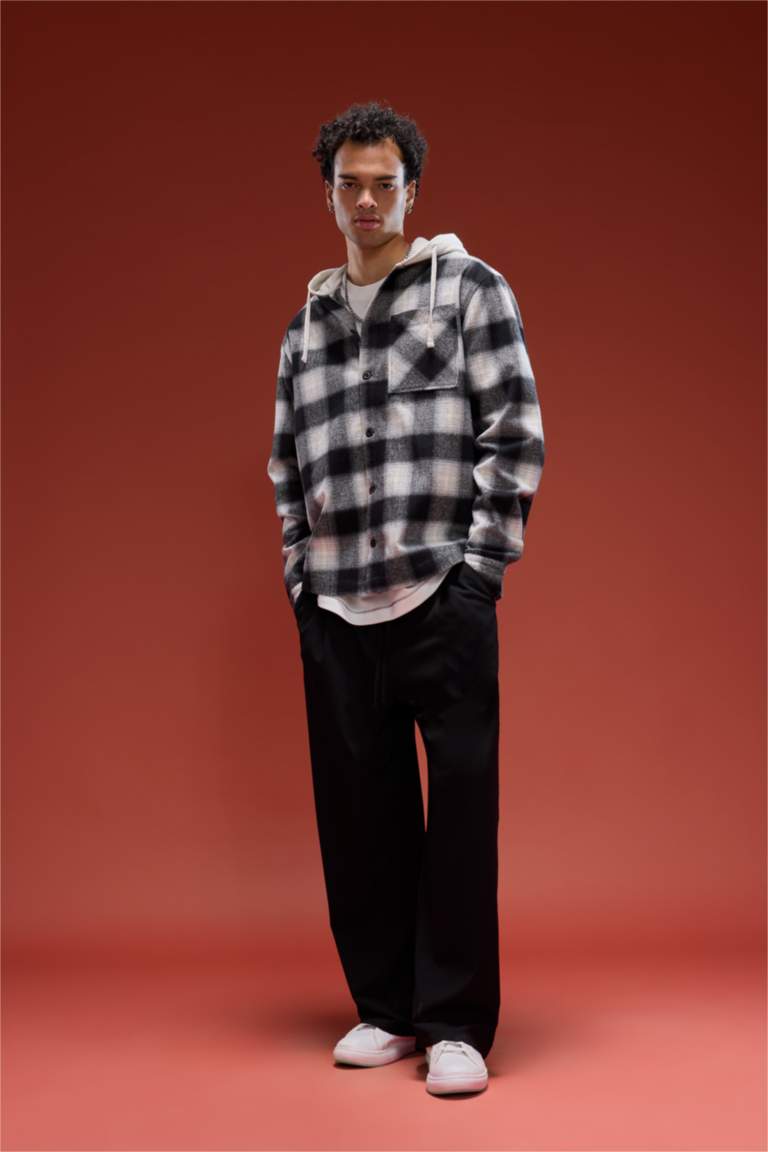 Relax Fit Flannel Long Sleeve Shirt