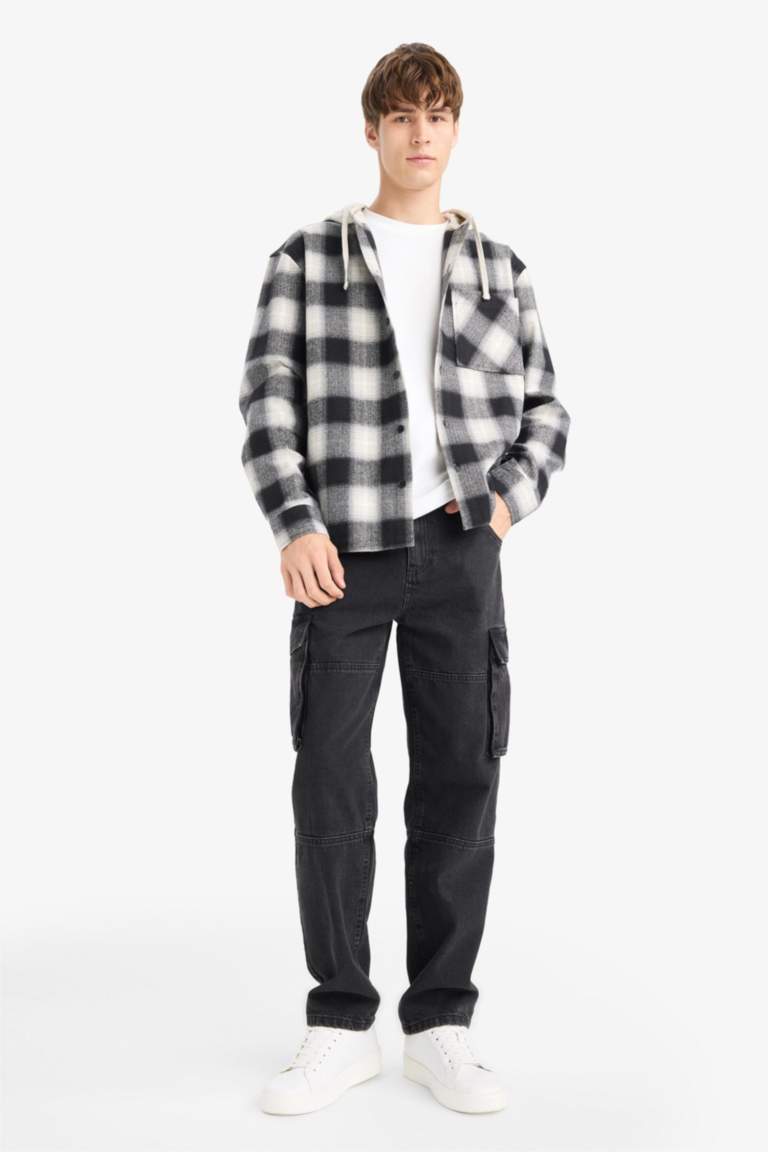 Relax Fit Flannel Long Sleeve Shirt