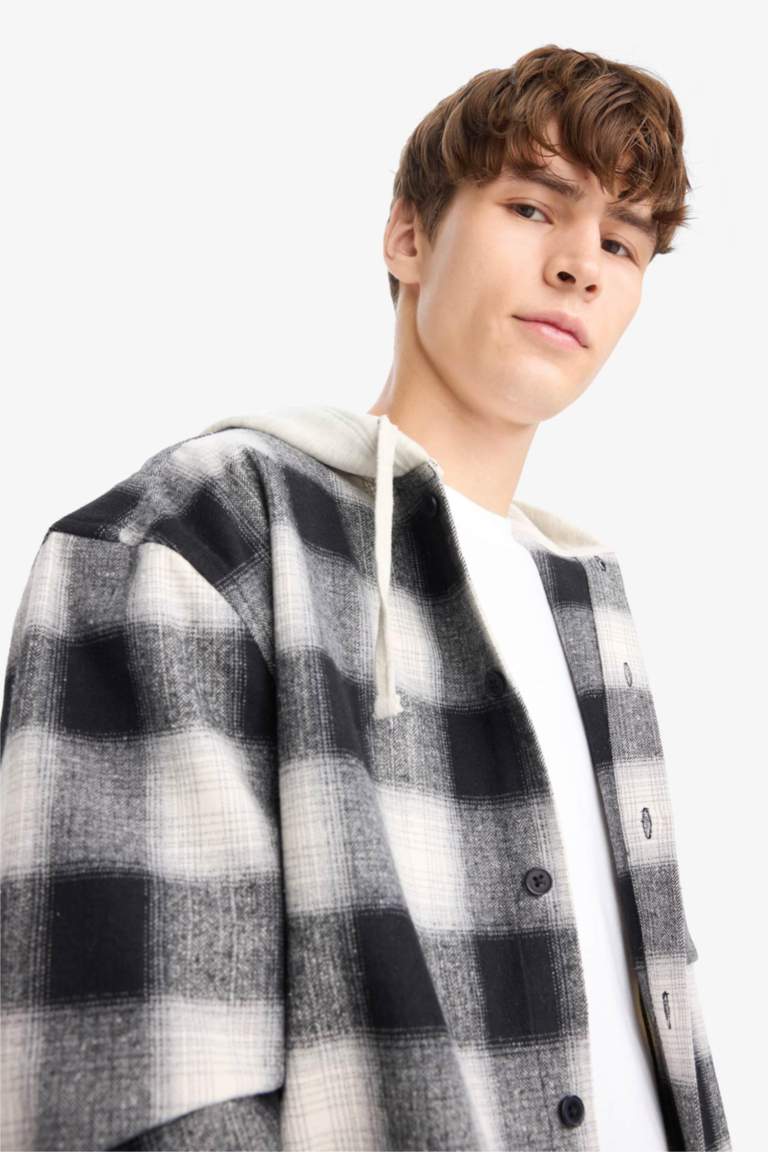 Relax Fit Flannel Long Sleeve Shirt