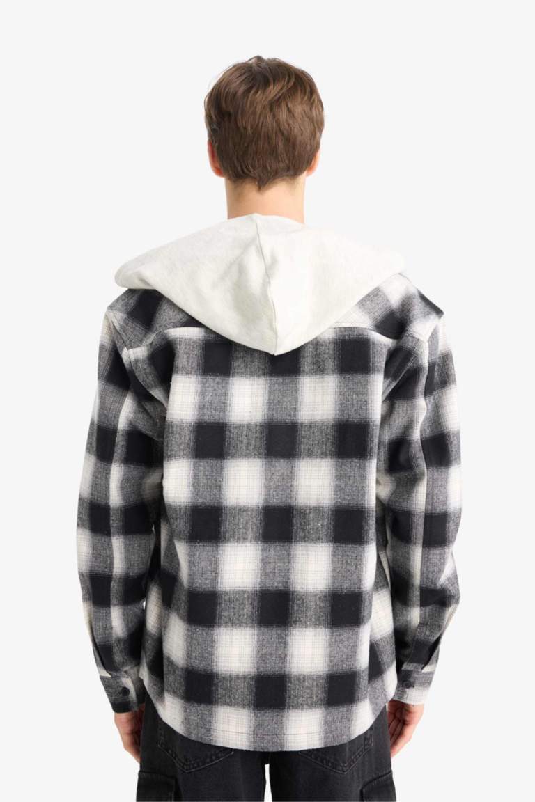 Relax Fit Flannel Long Sleeve Shirt