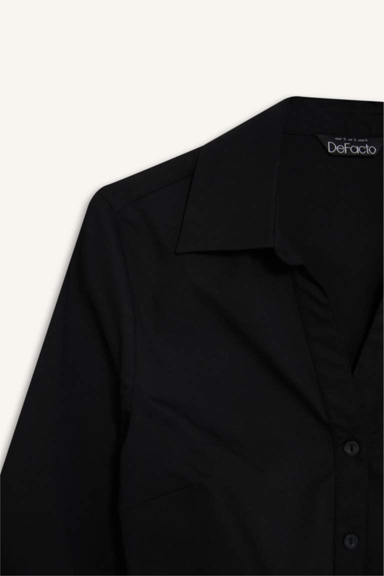 Рубашка Bengaline с длинным рукавом, приталенный крой