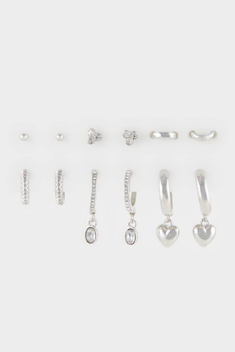 Kadın 6'lı Silver Küpe