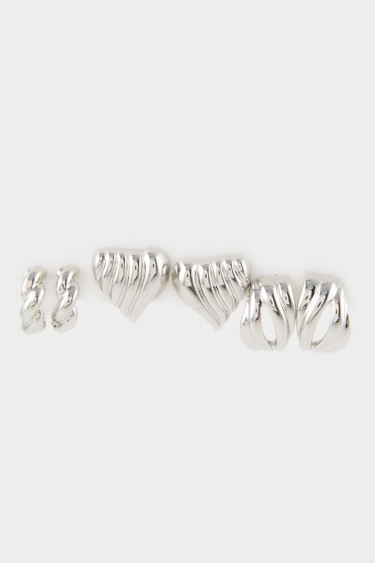 Kadın 3'lü Silver Küpe