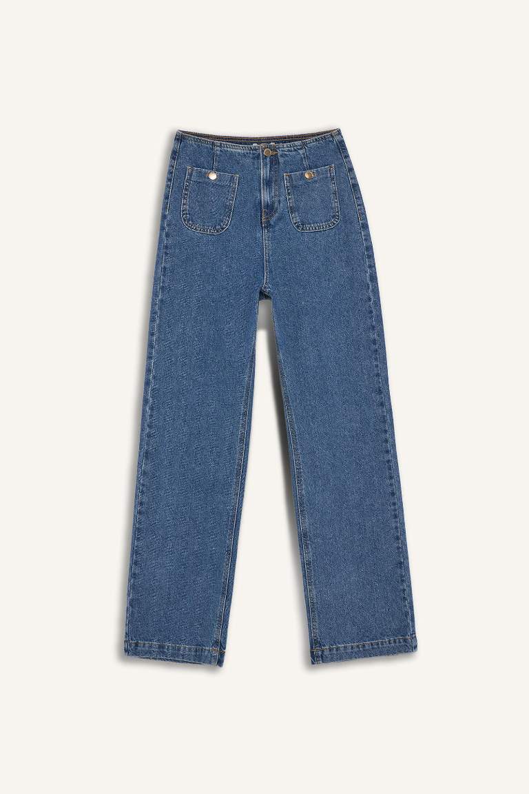 90's Wide Leg High Waist Straight Leg Jeans