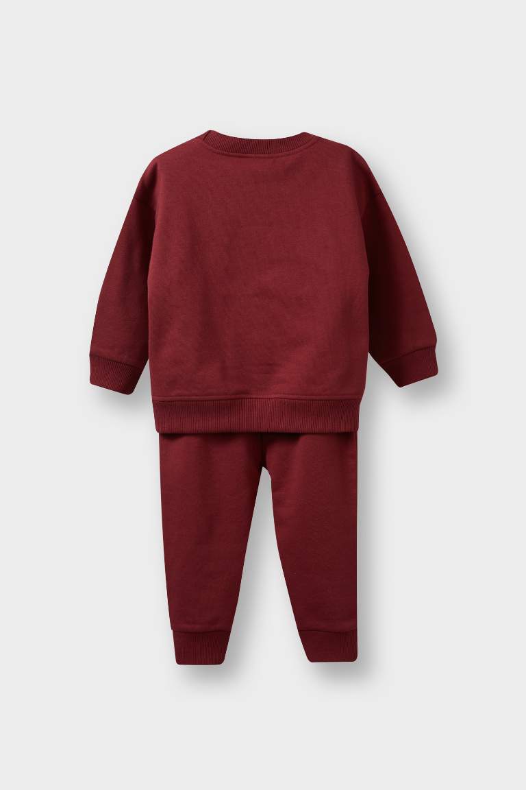 Erkek Bebek 2'li Takım Baskılı Sweatshirt Eşofman Altı