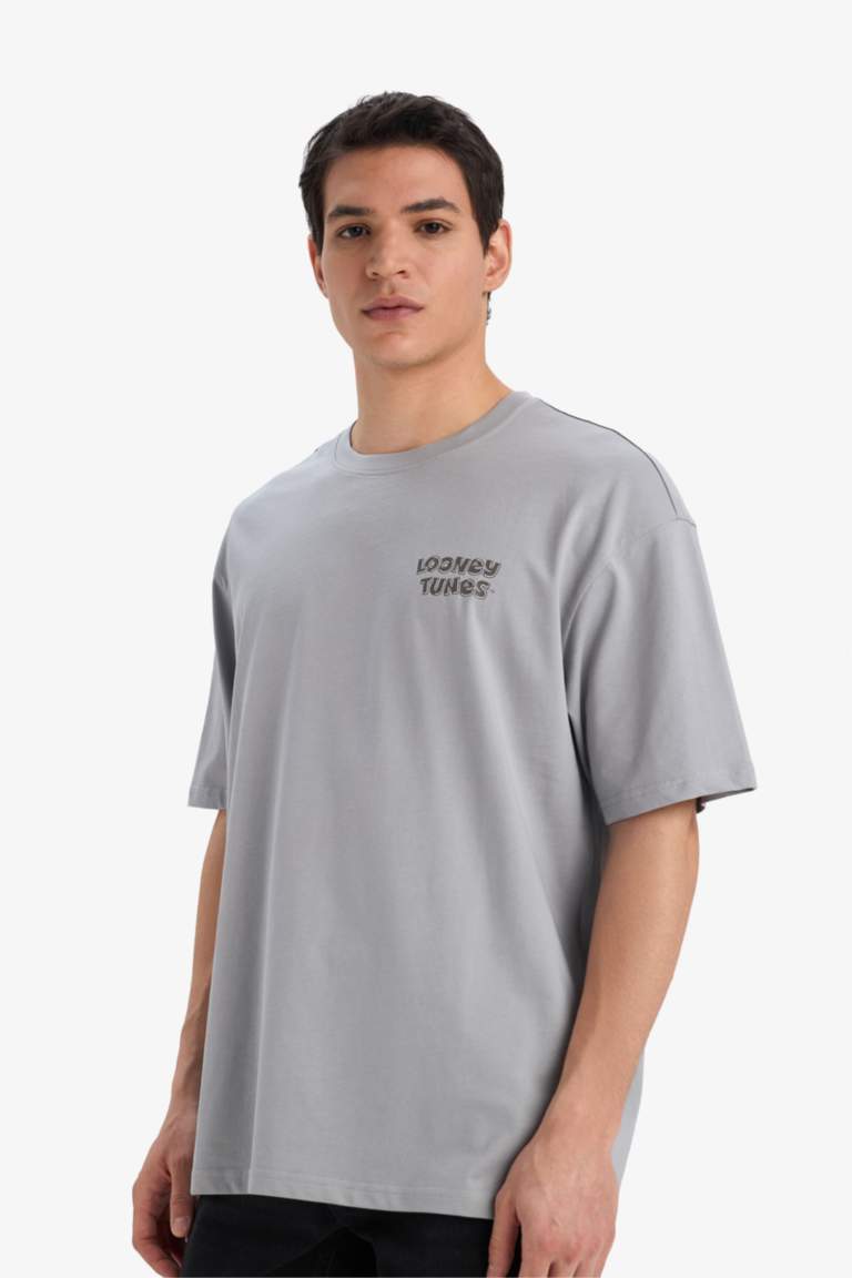 Cotton Looney Tunes Boxy Fit Back Printed T-Shirt