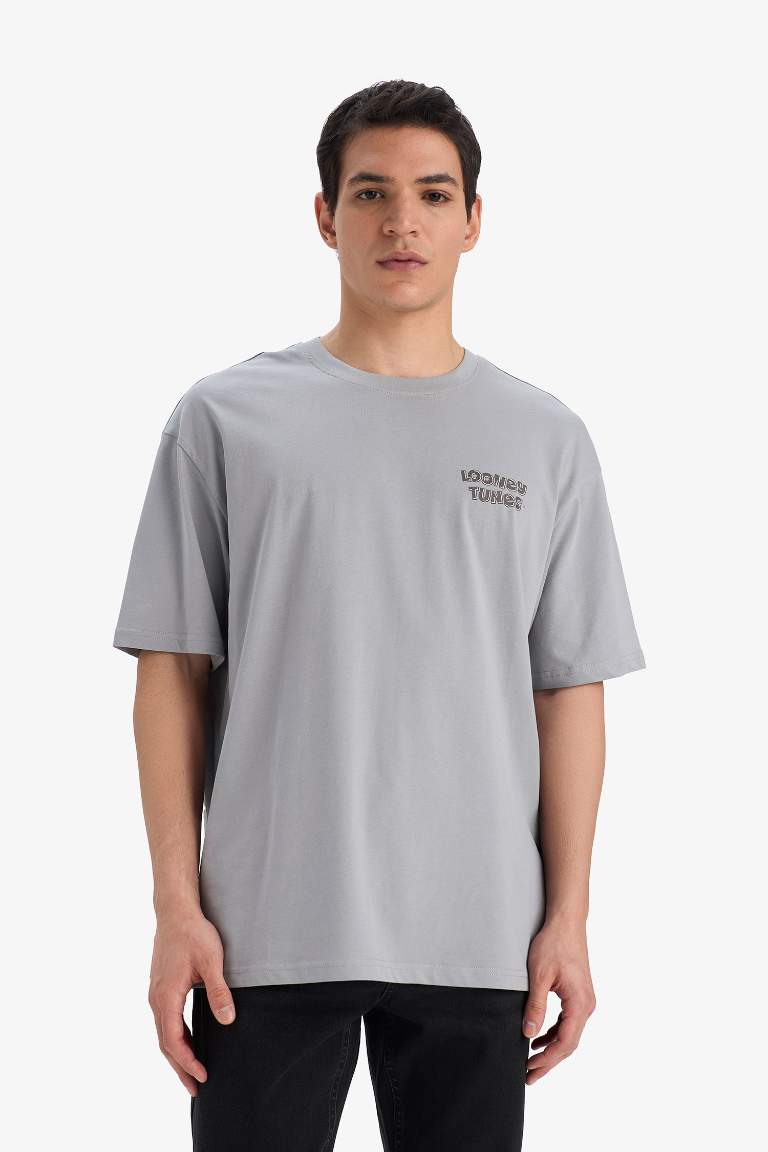 Cotton Looney Tunes Boxy Fit Back Printed T-Shirt