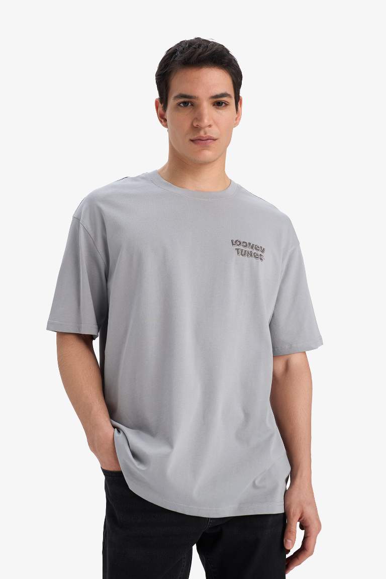 Cotton Looney Tunes Boxy Fit Back Printed T-Shirt