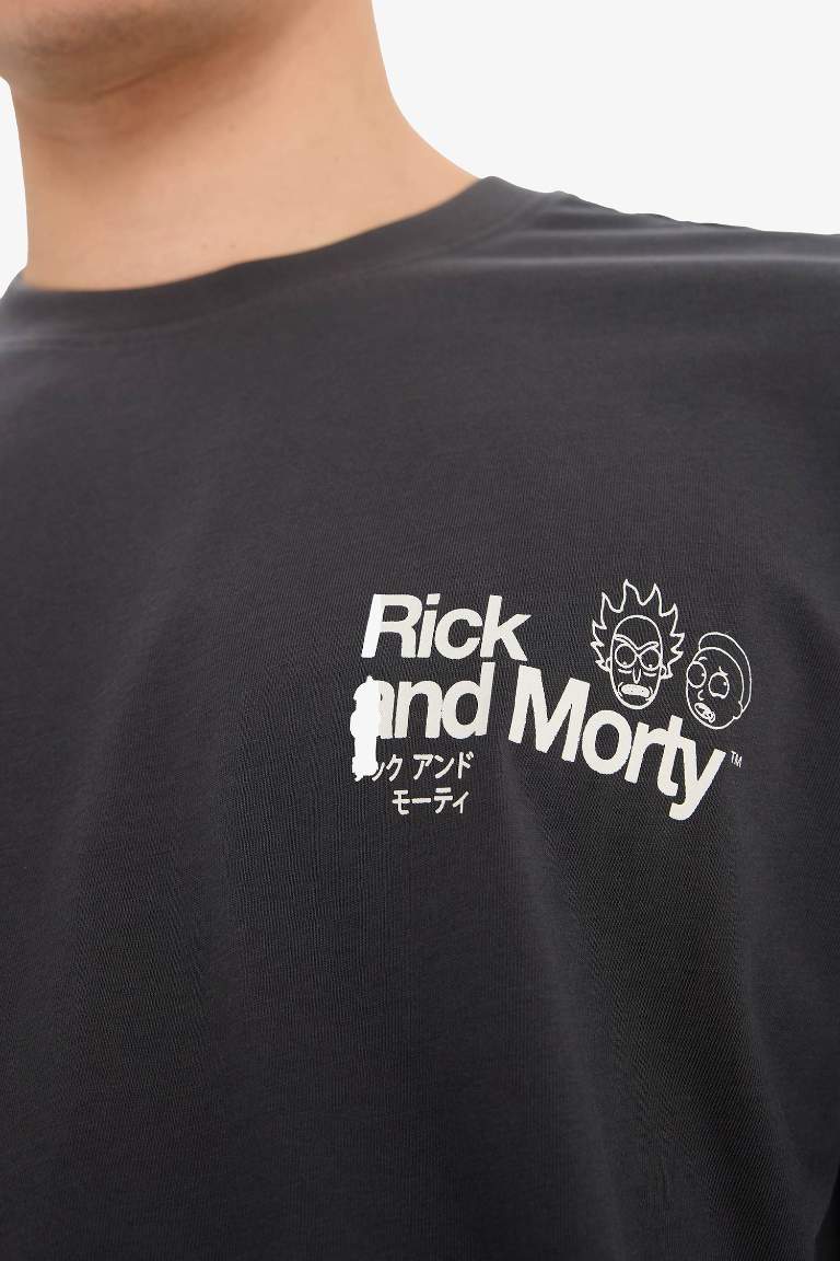 Rick and Morty дөңгелек жаға үлкен Қысқа жеңді футболка