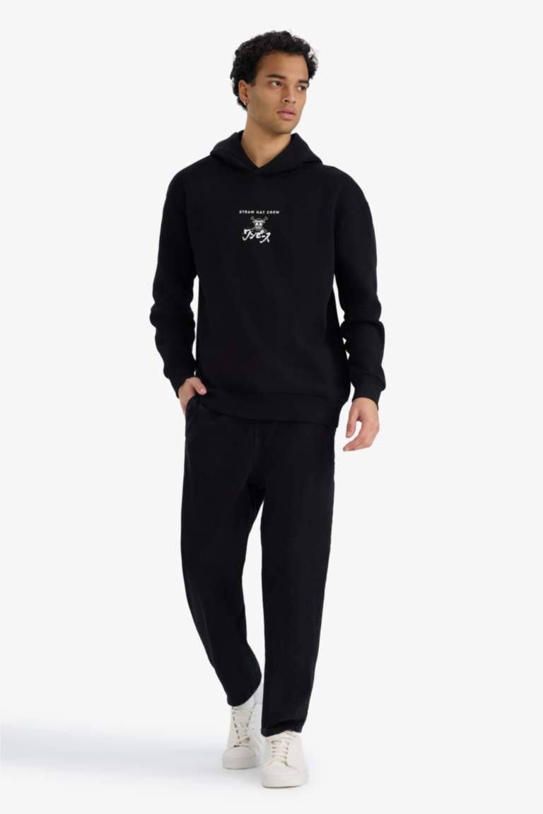 Boxy Fit One Piece  Printed Long Sleeve Sweatshirt