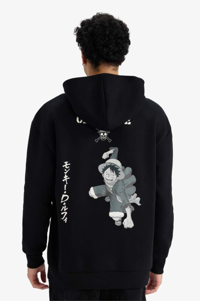 Boxy Fit One Piece  Printed Long Sleeve Sweatshirt