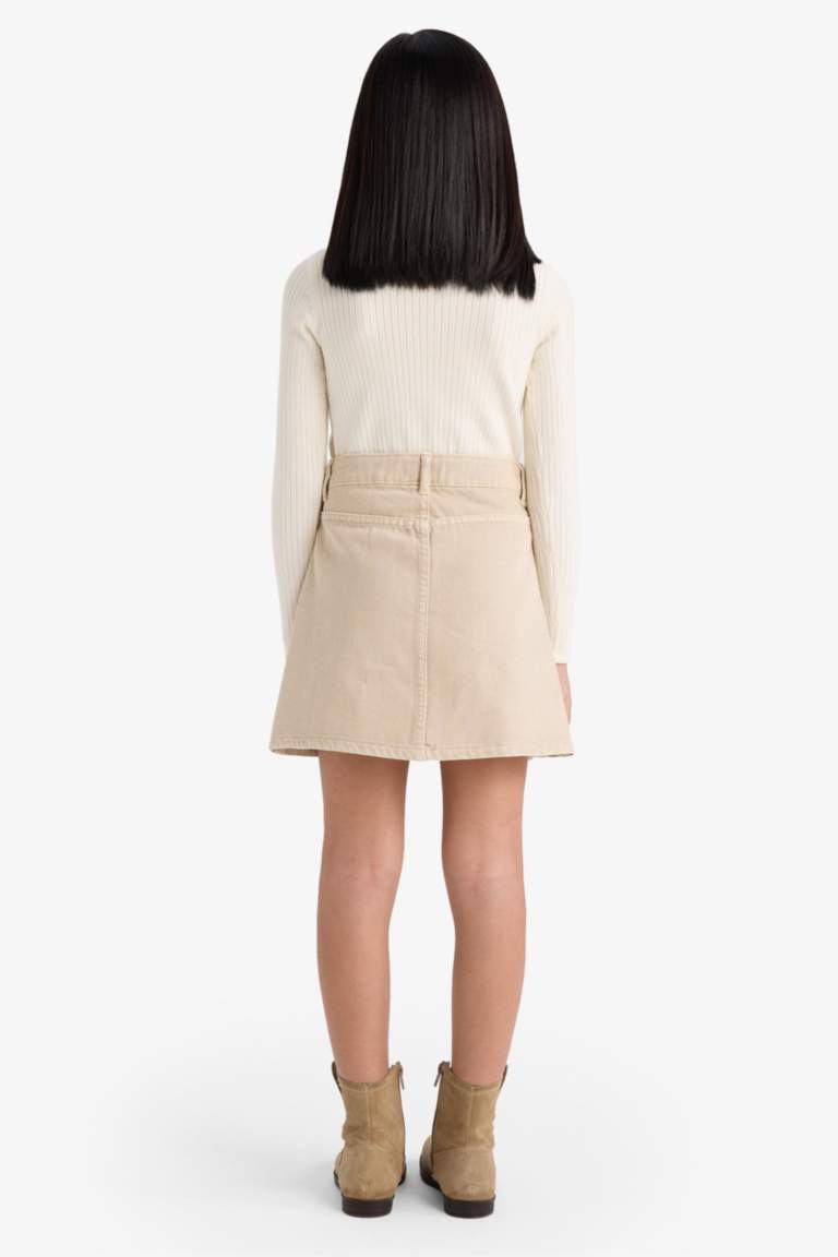 Girl Gabardine A Cut Skirt