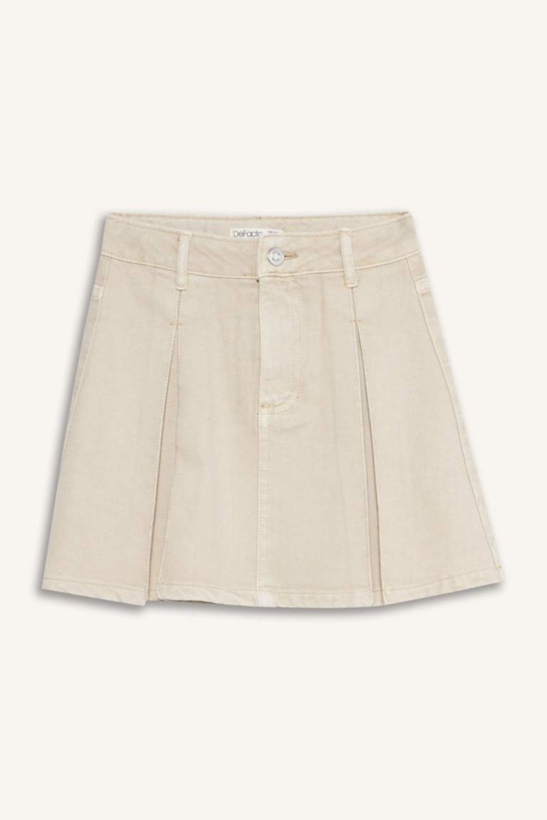 Girl Gabardine A Cut Skirt