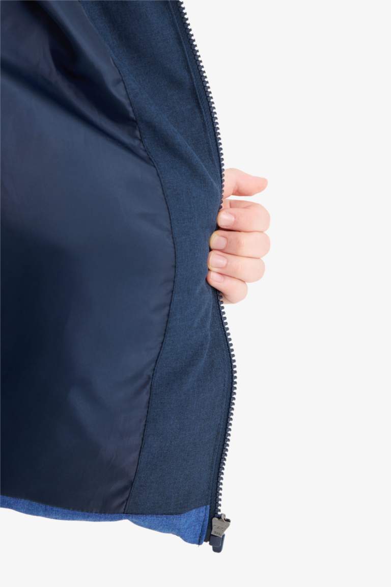 Boy Waterproof Hooded Zippered Puffer Jacket