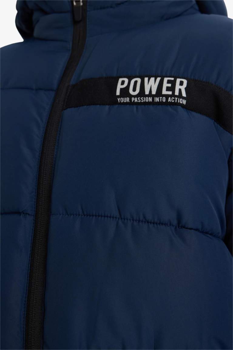 Ұлдарға бас киімді жүннен жасалған астар Пальто