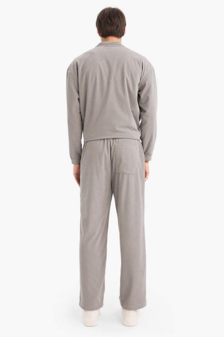 Wide Leg Cepli Geniş Paça Kadife Pantolon