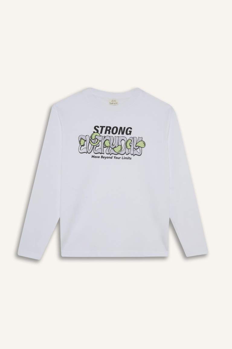 Boy Crew Neck Printed Long Sleeve T-Shirt
