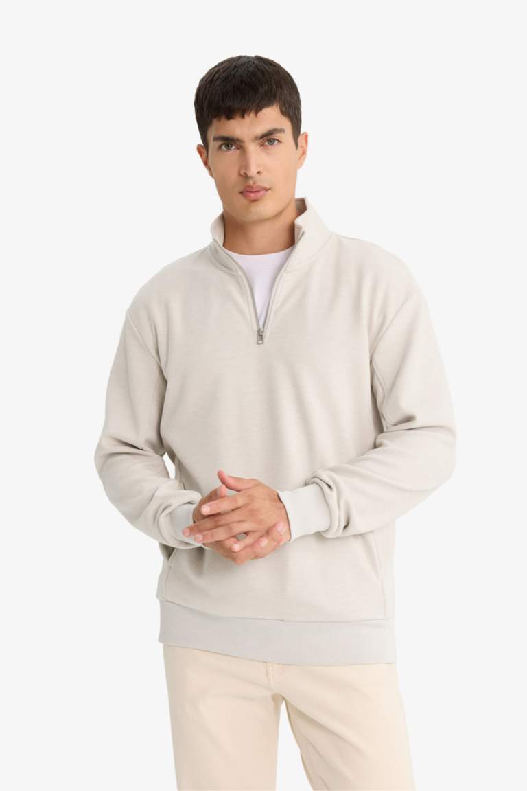 Свитшот с наполовину молнией Regular Fit