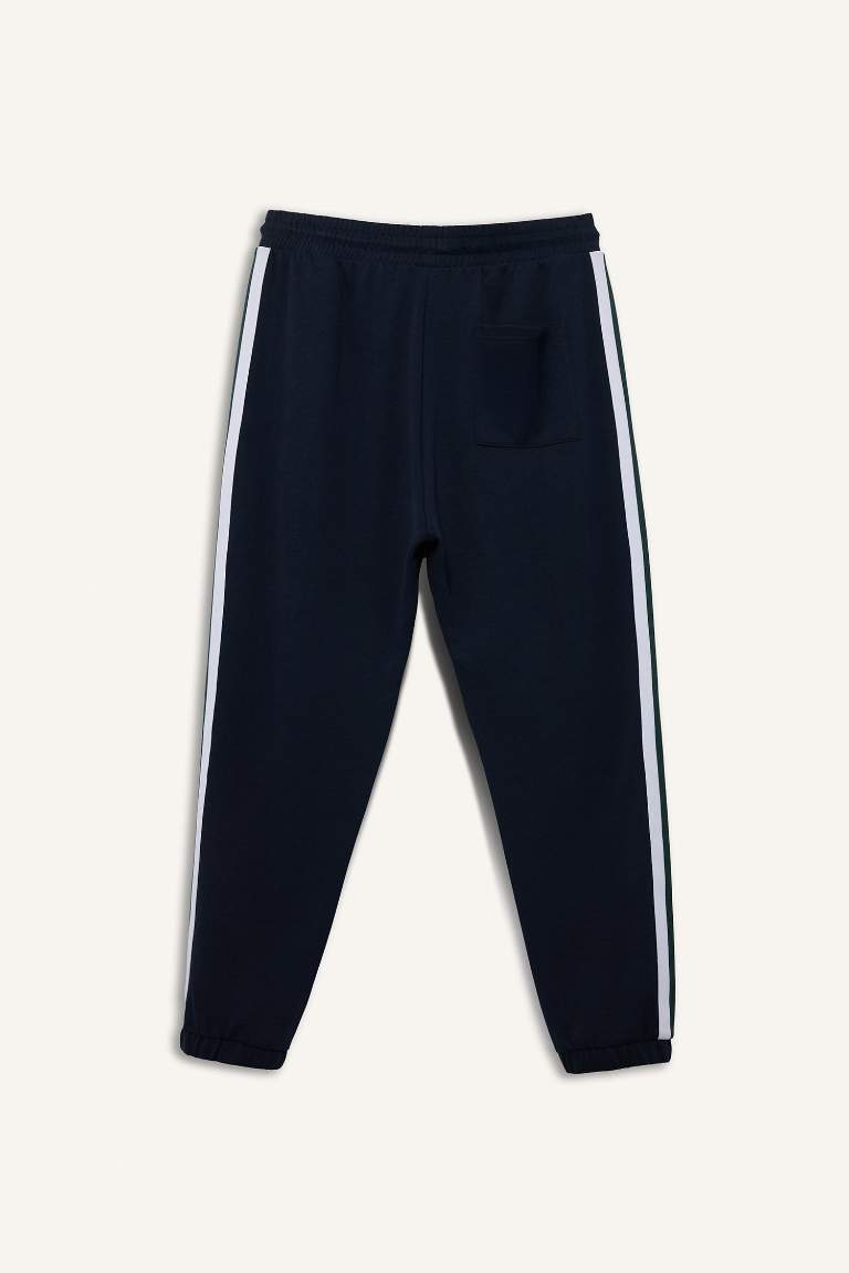 Regular Fit Beli Bağcıklı Cepli Paçası Lastikli Baskılı Jogger Eşofman Altı