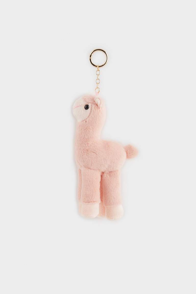 Kadın Pembe Lama Charm Anahtarlık