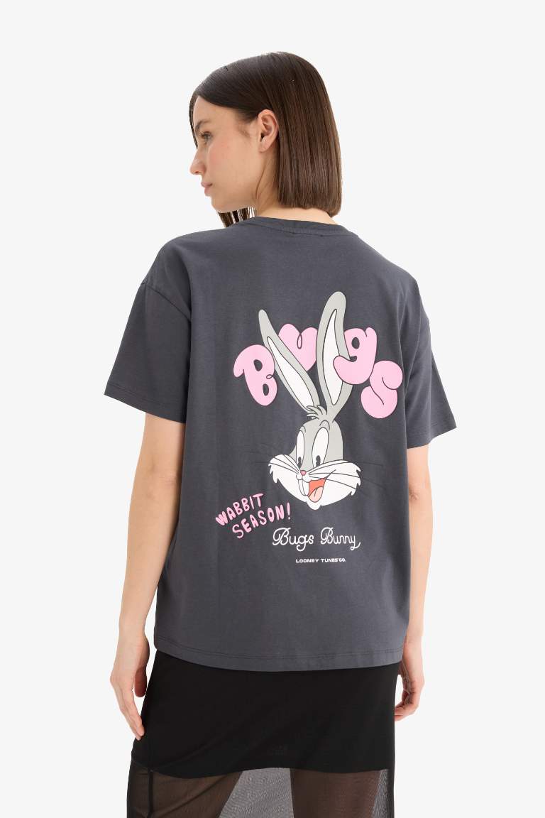 Coool Looney Tunes Oversize Geniş Kalıp Sırt Baskılı Kısa Kollu Tişört