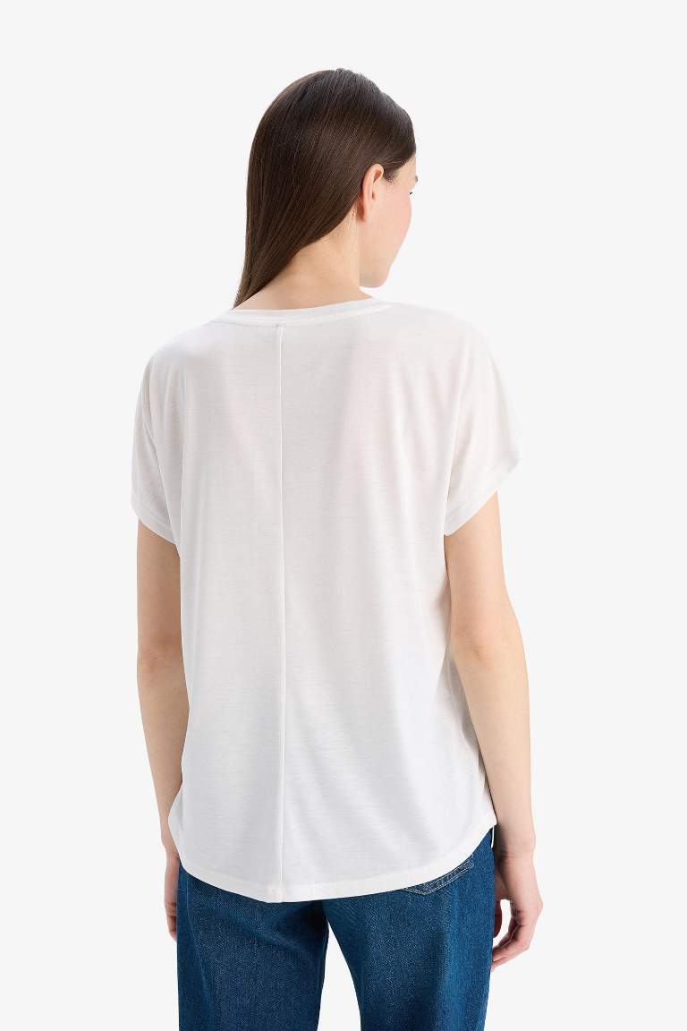 Crew Neck Printed Short Sleeve T-Shirt