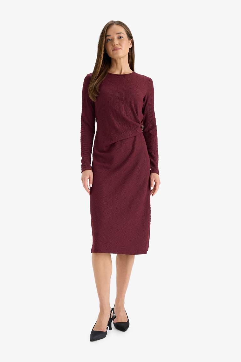 Regular Fit Crew Neck Dress