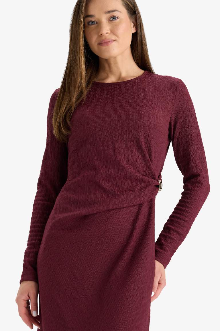 Regular Fit Crew Neck Dress