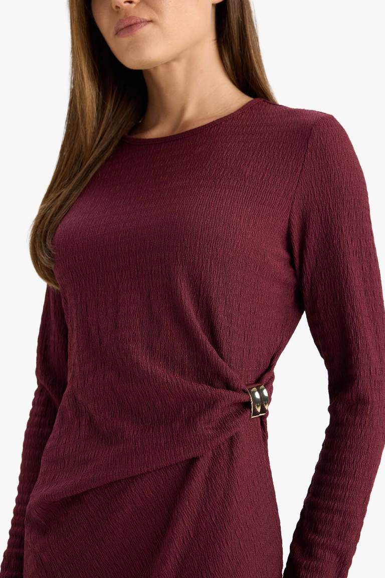 Regular Fit Crew Neck Dress