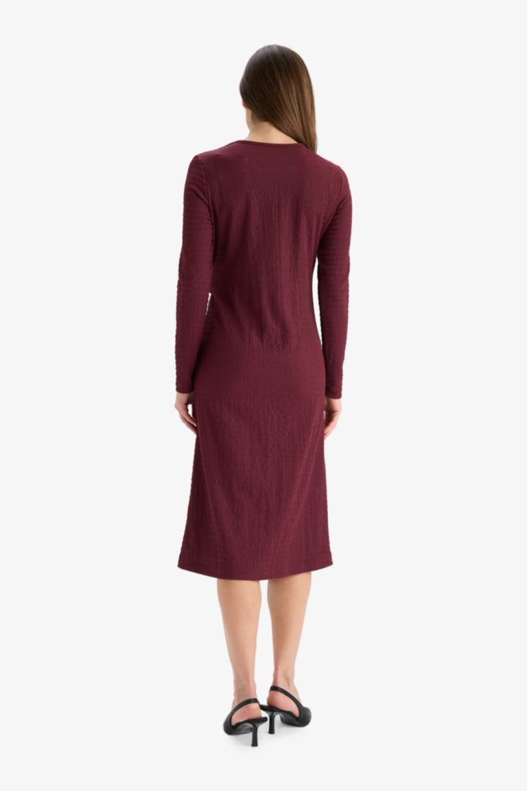 Regular Fit Crew Neck Dress