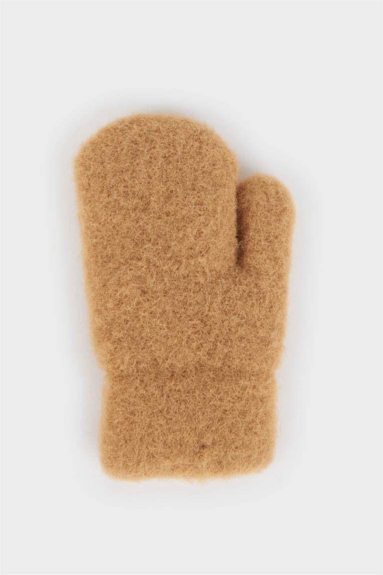 Детские перчатки с искусственным мехом для мальчиков