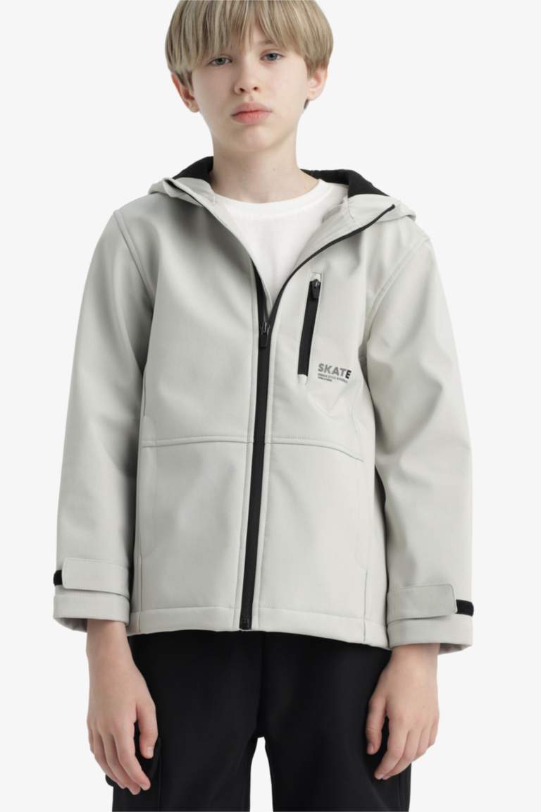 Ұлдарға бас киімді жүннен жасалған астар Жаңбыр Курткасы