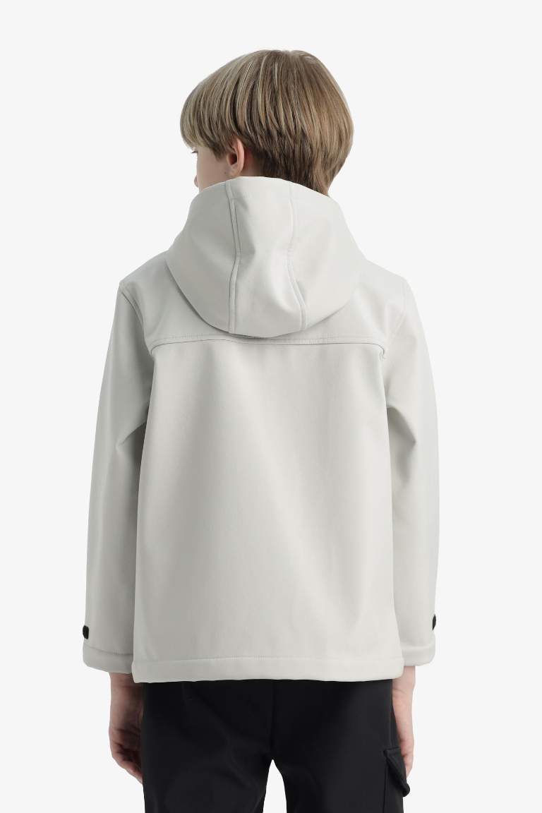 Ұлдарға бас киімді жүннен жасалған астар Жаңбыр Курткасы