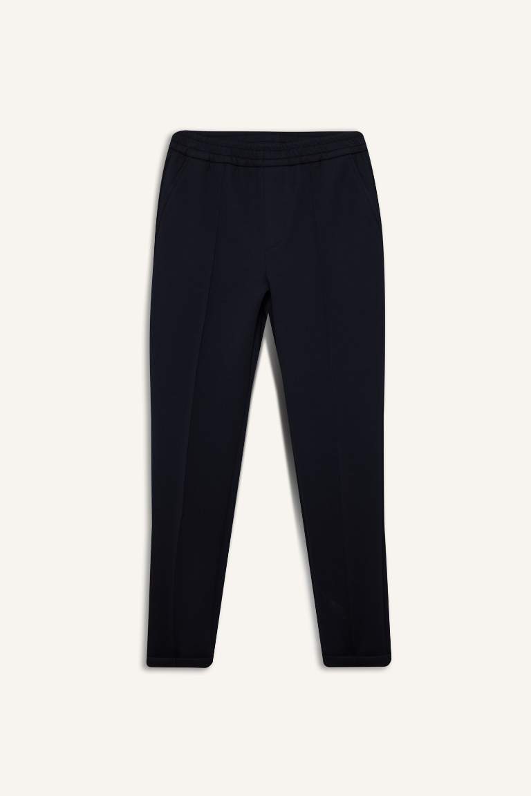 jogger Regular Hem Scuba Fabric Trousers