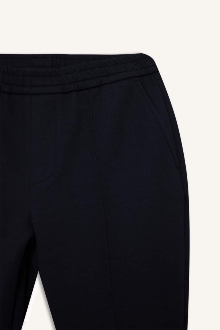 Pantalon en tissu scuba à jambes droites