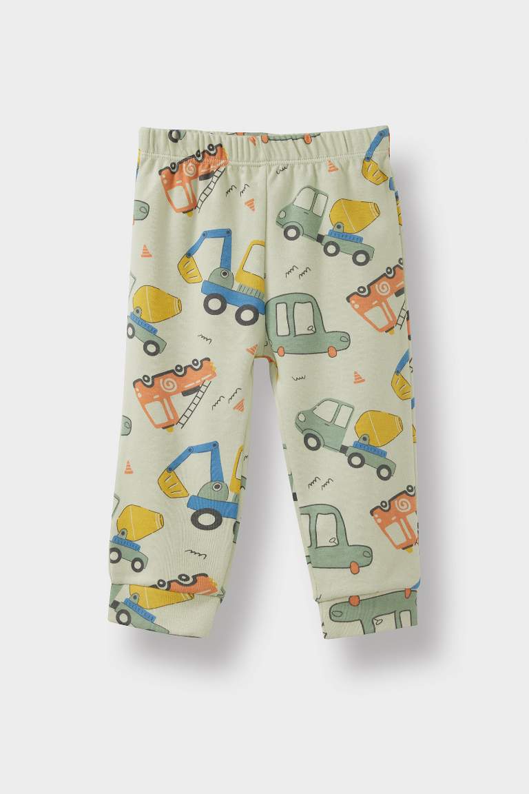 Baby Boy Vehicle Printed Top Bottoms 2 Piece Pajama Set