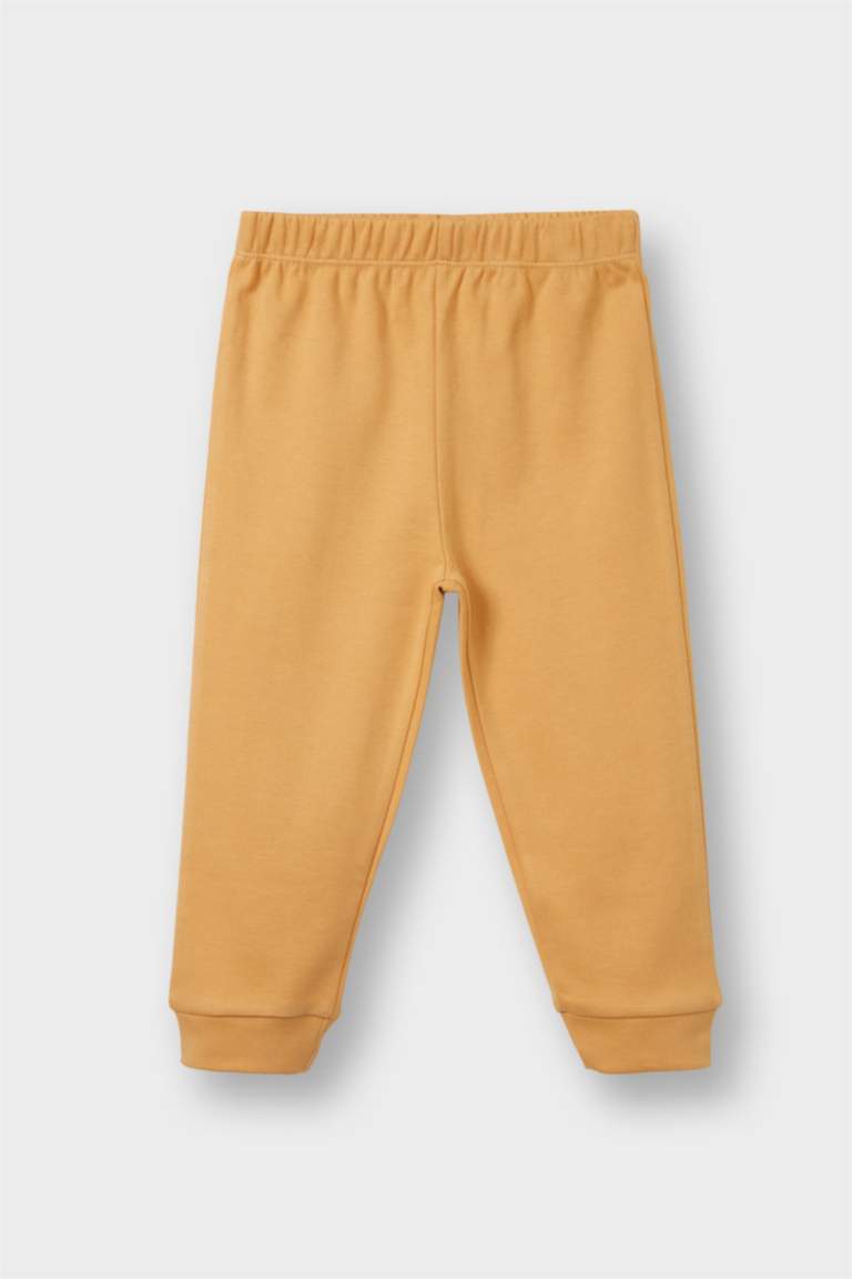 Комплект пижамы для мальчиков с длинными рукавами и принтом льва