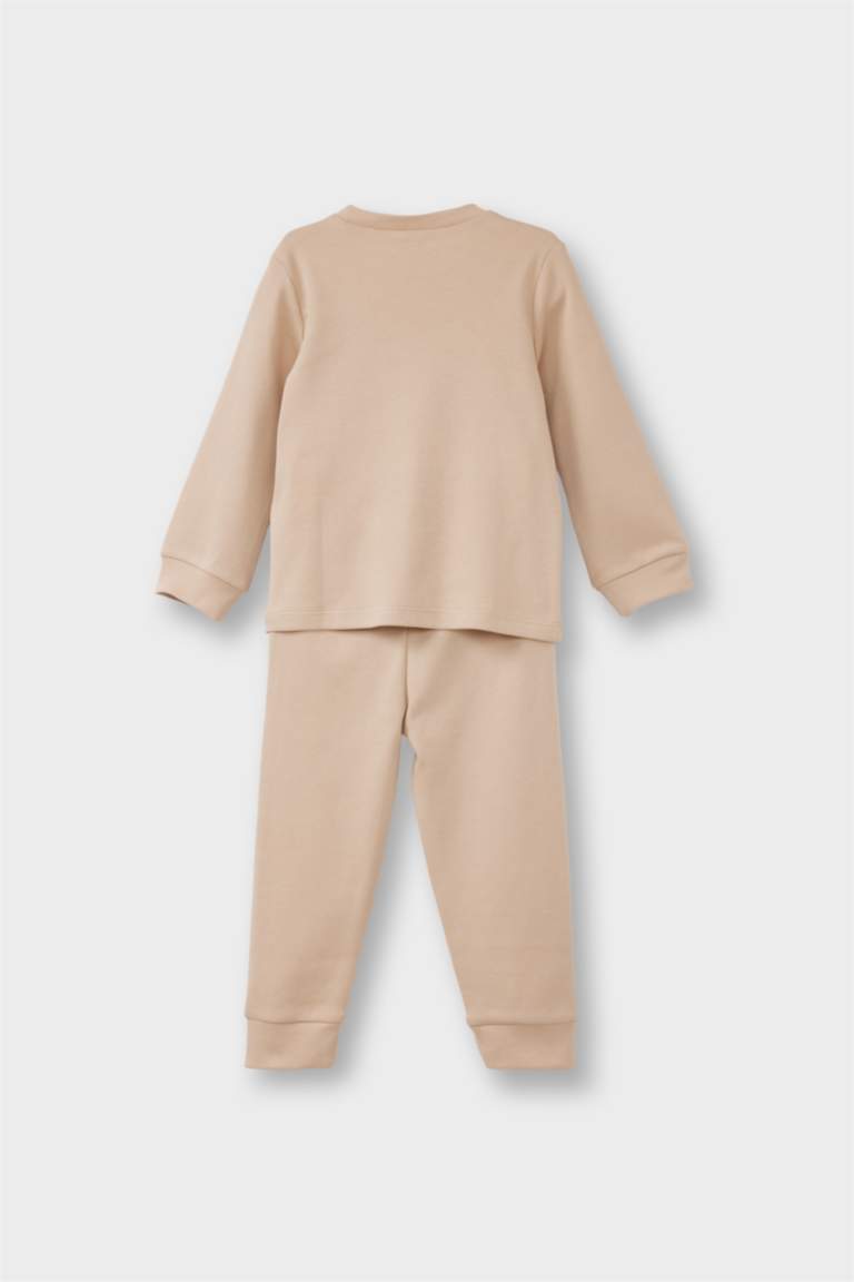 Baby Boy Bear Printed Long Sleeve 2 Piece Pajama Set